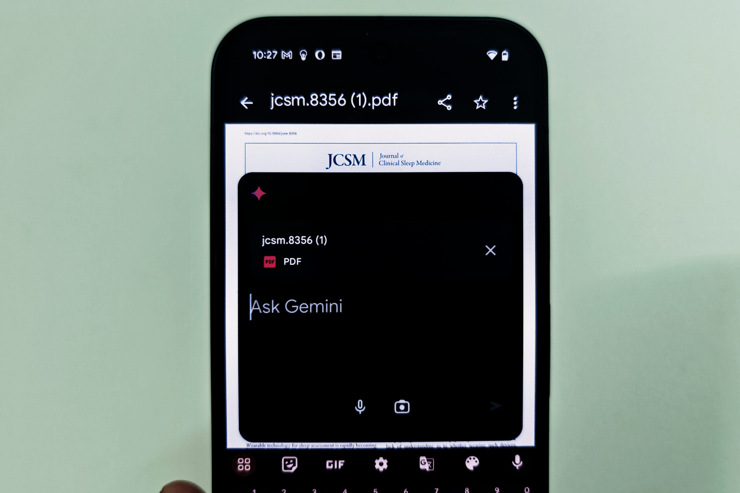 Deuxième étape du traitement d'un PDF dans l'application Fichiers de Google.