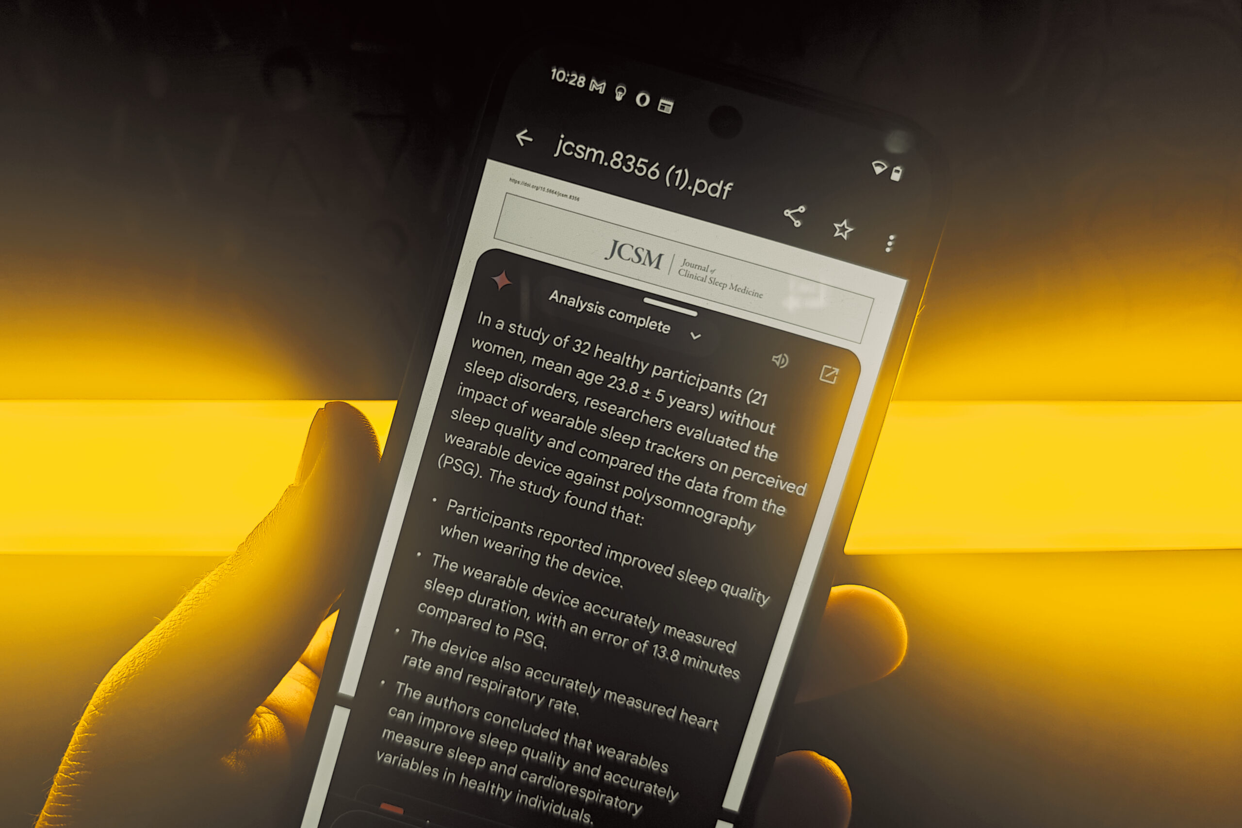 Étape du traitement d'un PDF dans l'application Fichiers de Google.