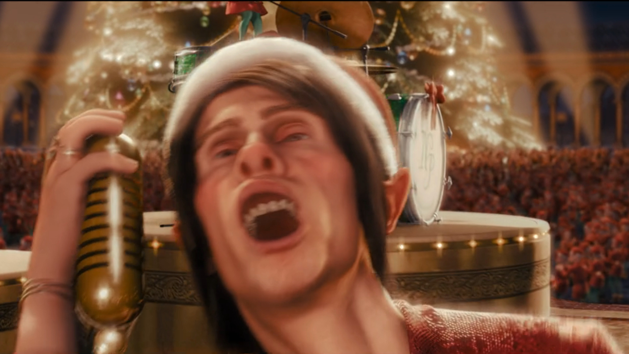 L'elfe de Steven Tyler chante au Pôle Nord dans The Polar Express.