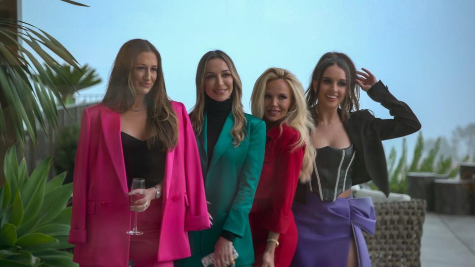 BUYING BEVERLY HILLS, de gauche à droite: Melissa Platt, Farrah Brittany, Allie Lutz, Alexia Umansky dans Buying Beverly Hills. (Netflix)