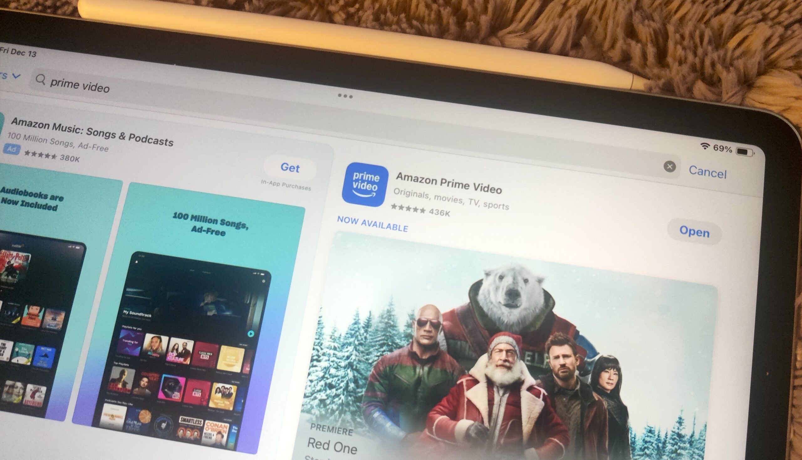 Application Prime Video sur iPad