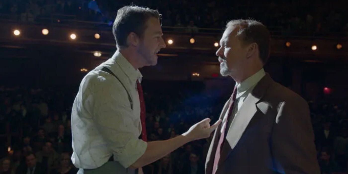 Ed Norton et Michael Keaton dans Birdman