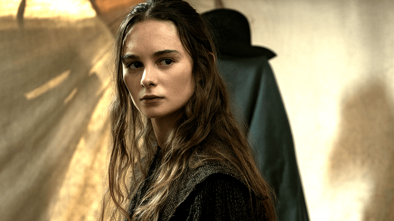 Saura Lightfoot-Leon dans le rôle d'Abish Pratt dans American Primeval Épisode 4