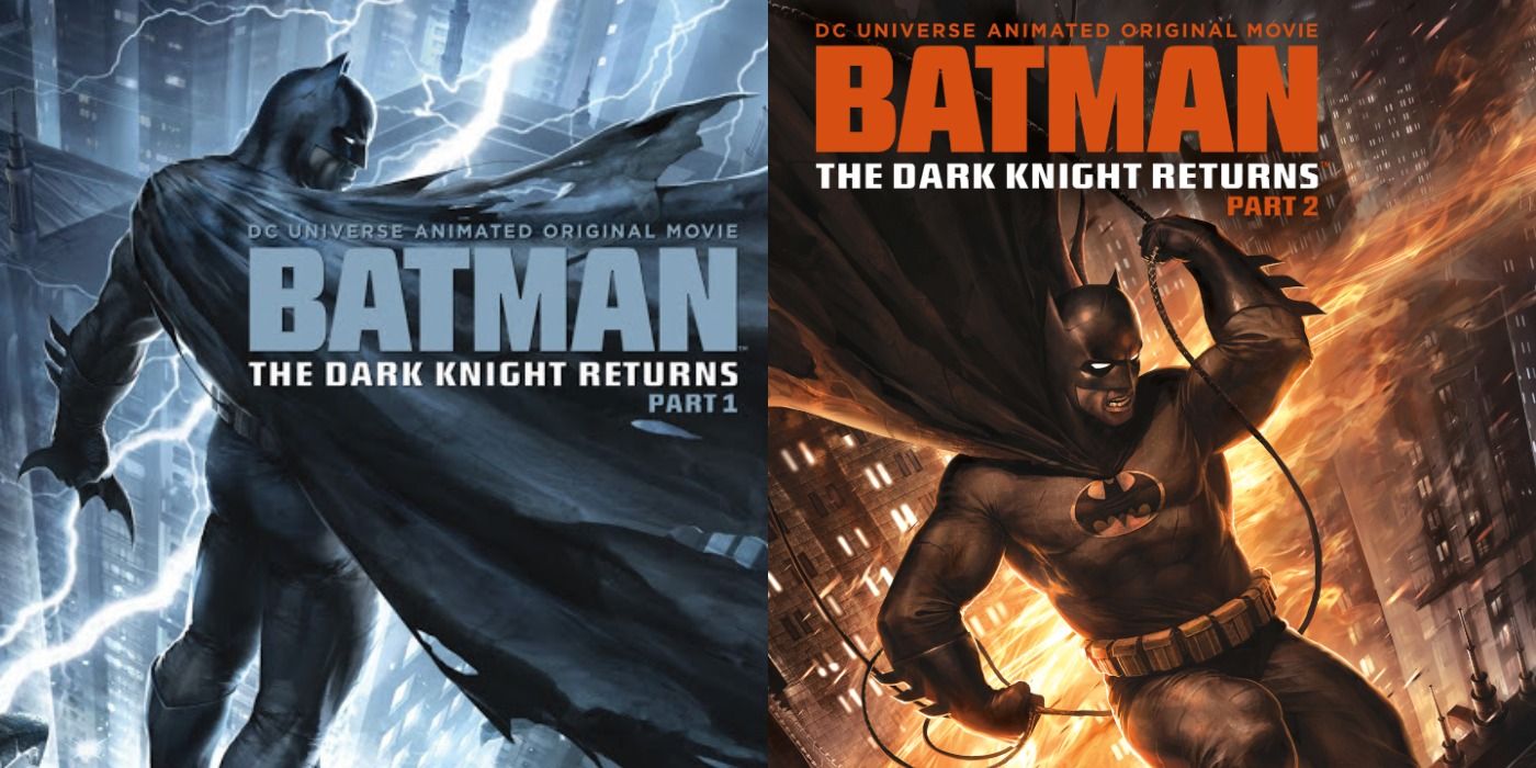 Couverture de Batman dans The Dark Knight Returns, Part One et Two
