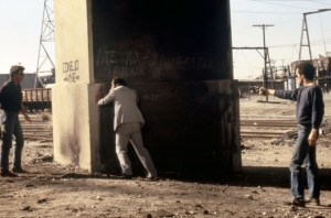 TO LIVE AND DIE IN L.A., William Petersen (à gauche), John Pankow (à droite), 1985