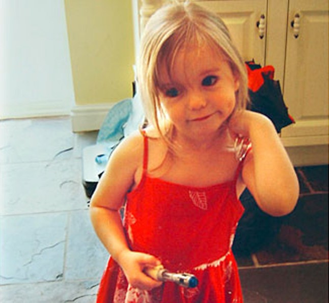Madeleine McCann, disparue à l'âge de trois ans