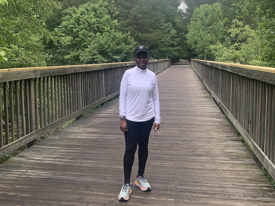 Sharon Mosley sur le Sentier American Tobacco | Courtoisie de The Fit Talk PLLC