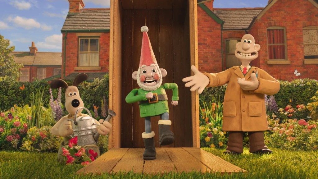Norbot sort d'une boîte dans 'Wallace & Gromit : Vengeance Most Fowl.'