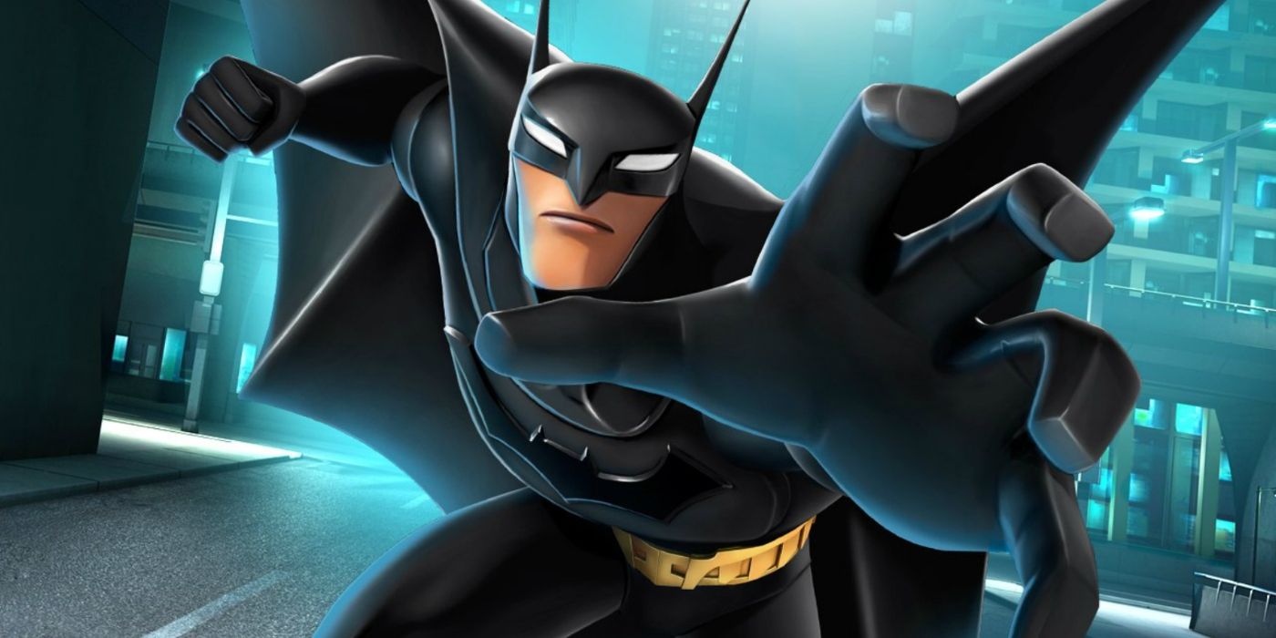 Affiche de Beware the Batman montrant Batman faisant un geste vers l'écran