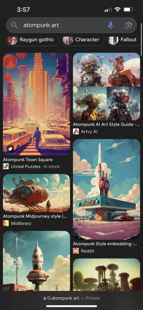 Image générée par IA dans une recherche Google