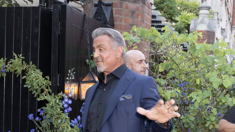 Sylvester Stallone au Chiltern Firehouse en 2022. Pic: PA