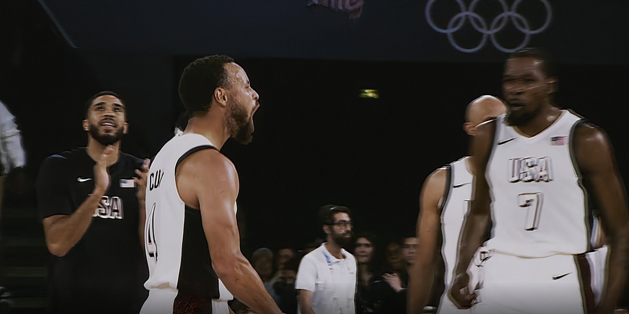 Steph Curry celebrating in Netflix Court of Gold