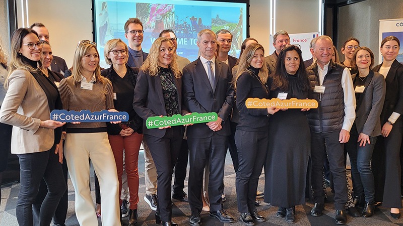 Consul General of France Bertrand Pous with the hosts from France