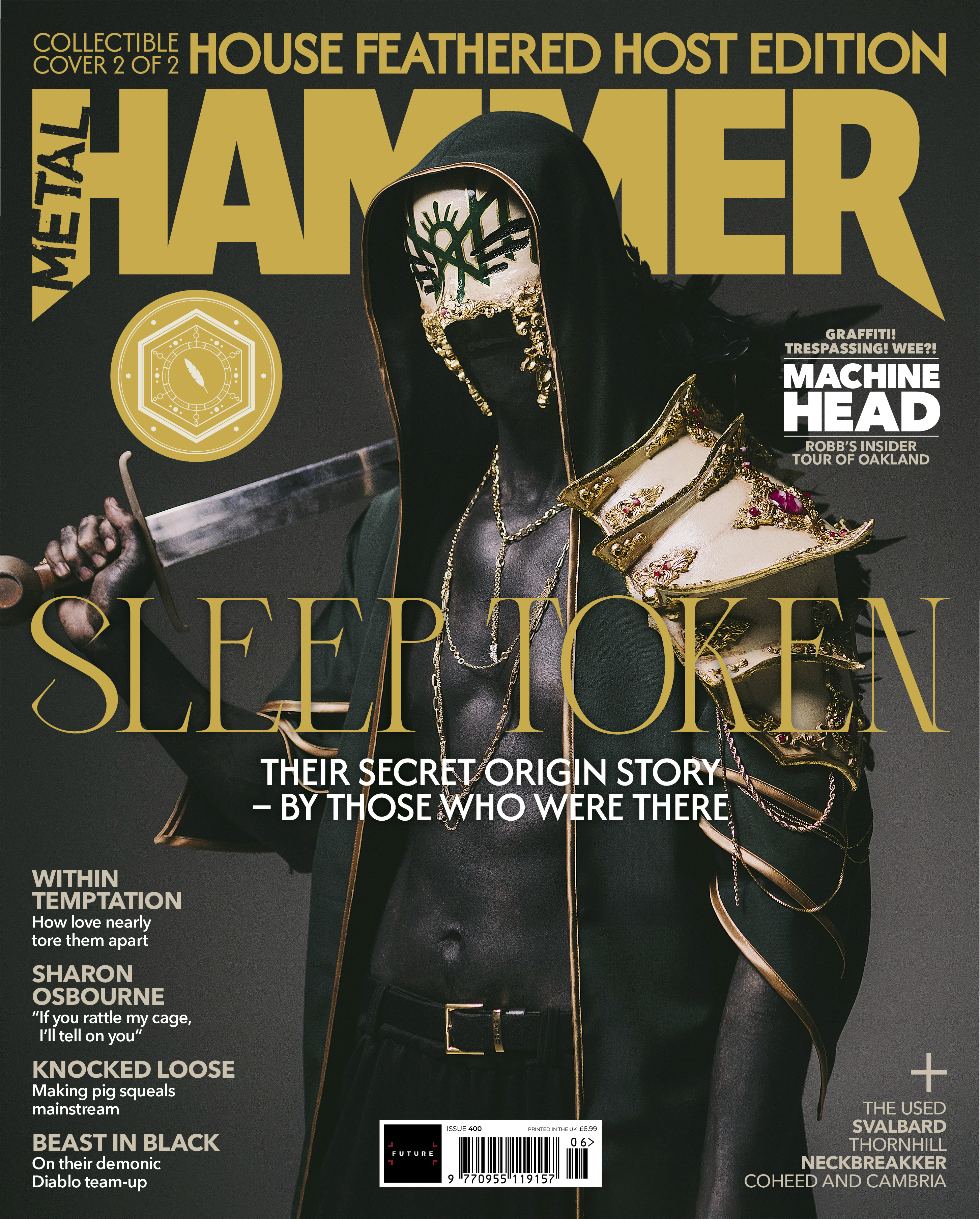 Sleep Token en couverture de Metal Hammer numéro 400
