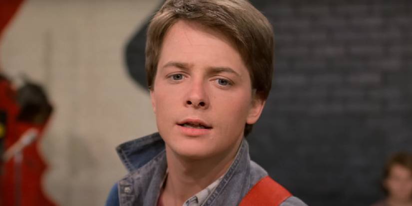 Michael J Fox en tant que Marty McFly.