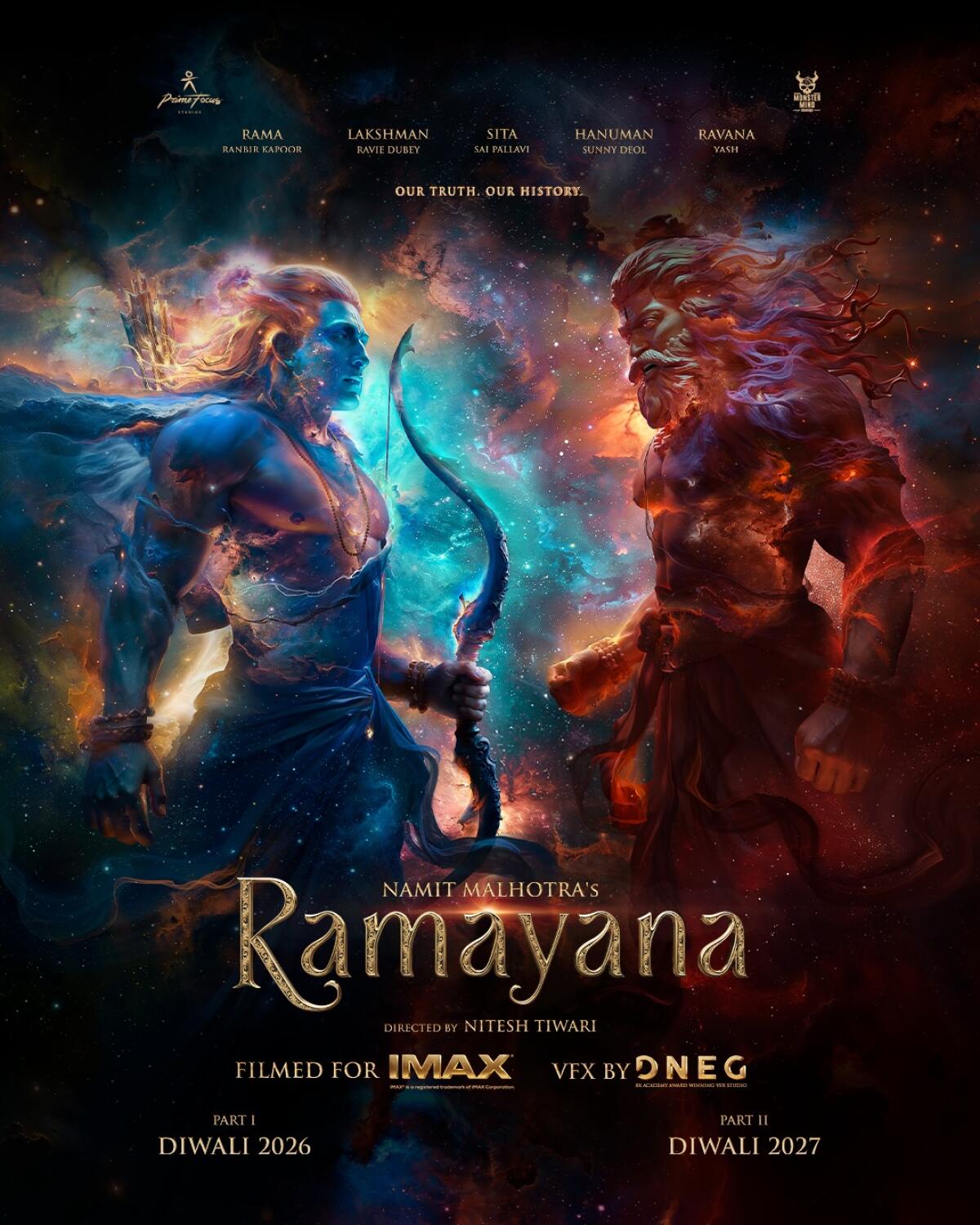 Affiche du film à venir 'Ramayana.'