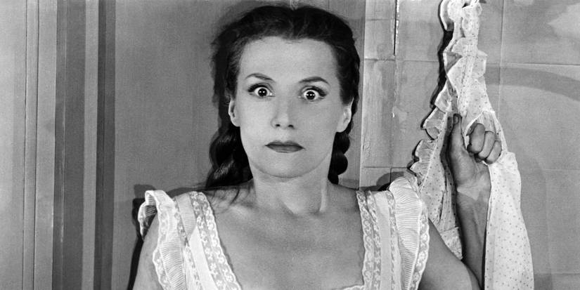 Véra Clouzot, terrifiée dans Les Diaboliques.