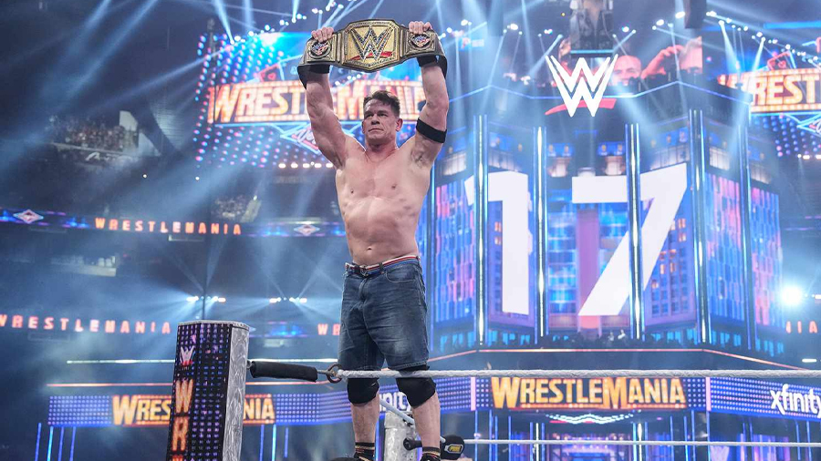 John Cena remportant un 17e titre mondial historique à Wrestlemania 41 – WWE