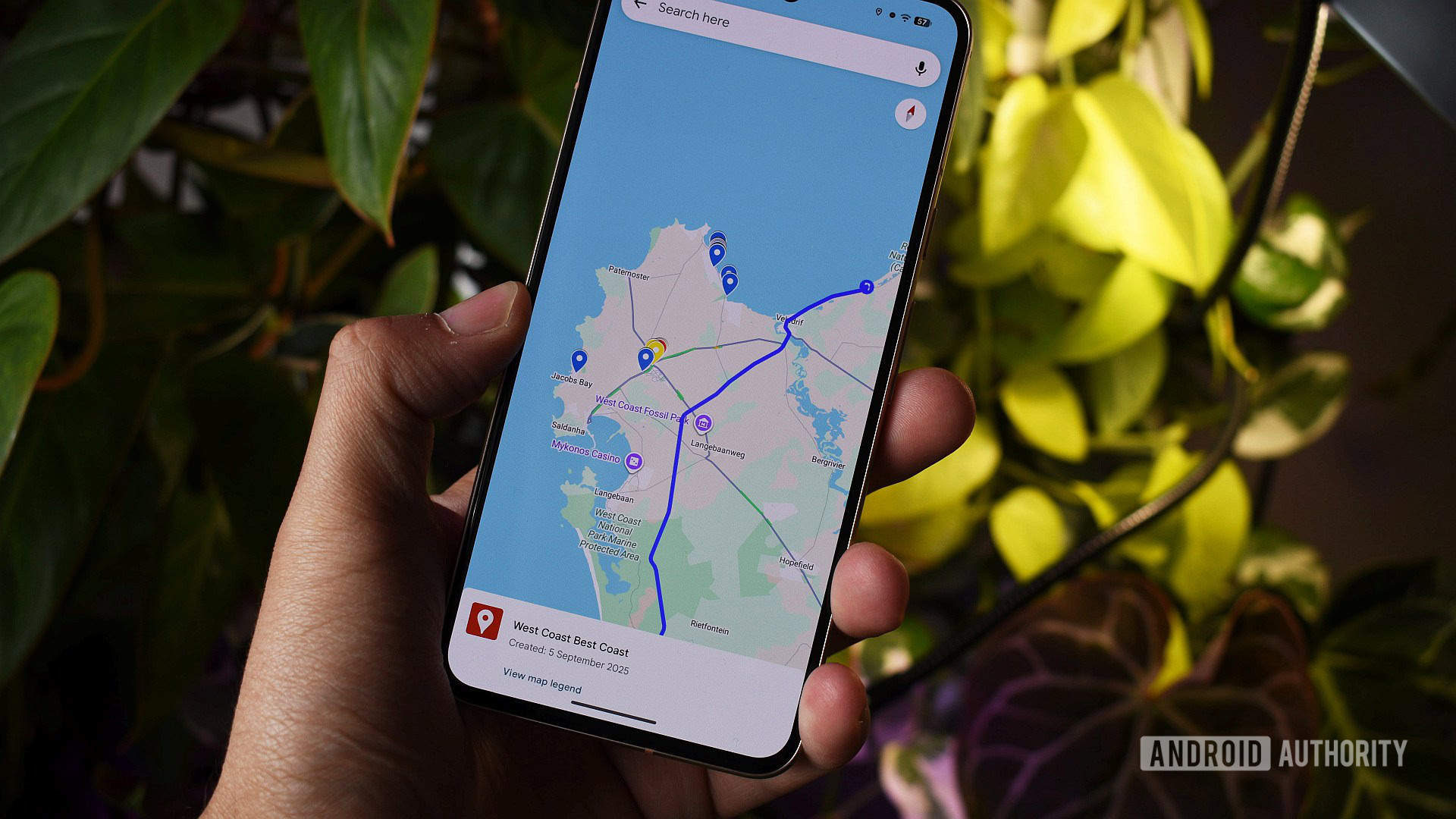 Exemple de carte personnalisée sur Google Maps