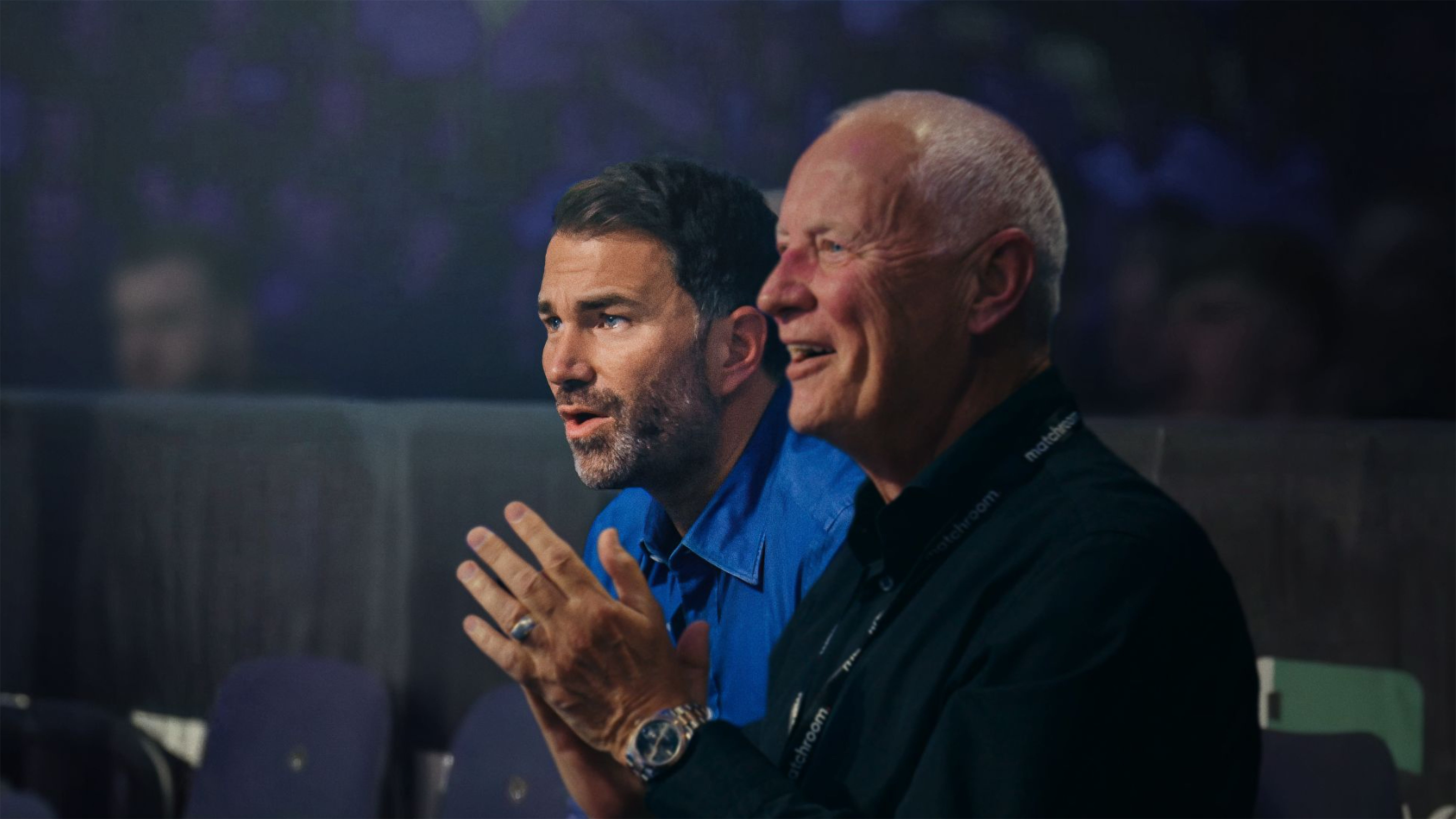Eddie Hearn (à gauche) et son père Barry