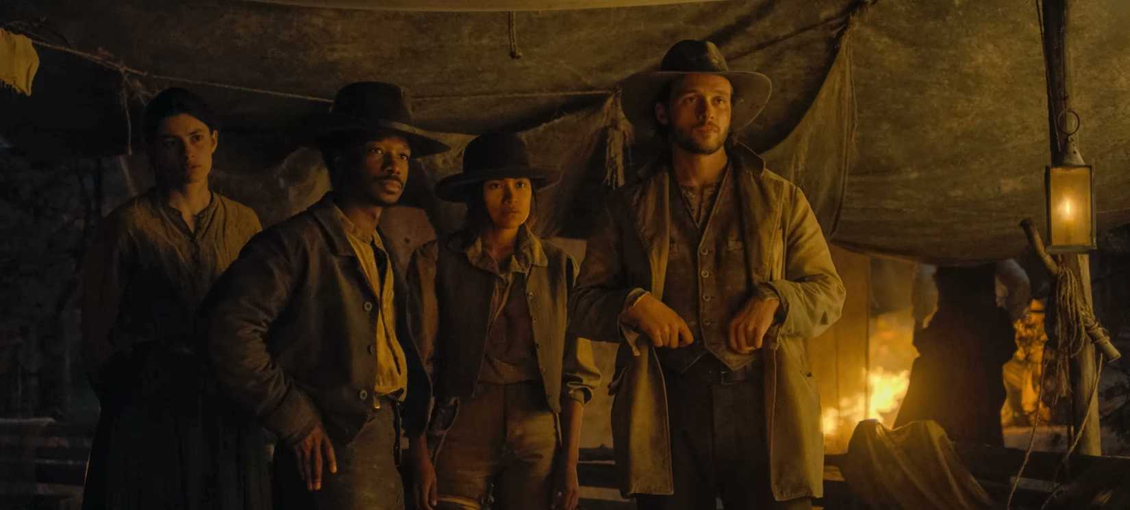 Le casting de The Abandons sous un auvent