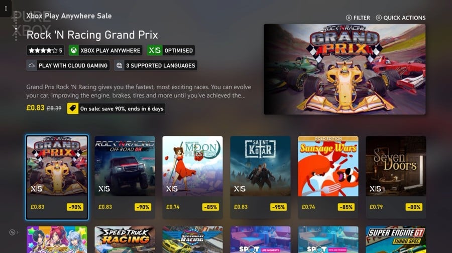 46 jeux à moins d'1 $ dans le cadre de la nouvelle vente Xbox Play Anywhere 2