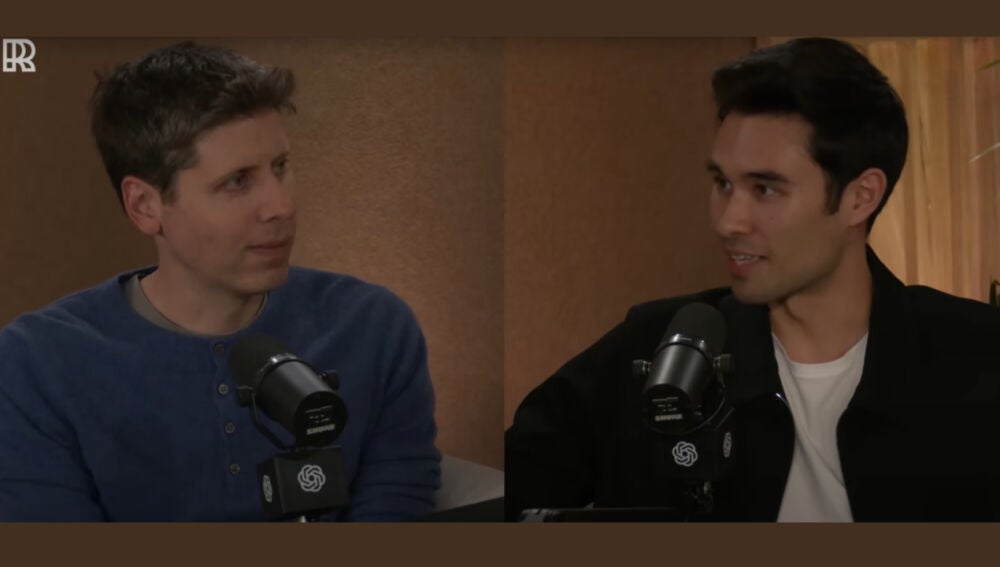 Sam Altman pendant son interview avec Rowan Cheung