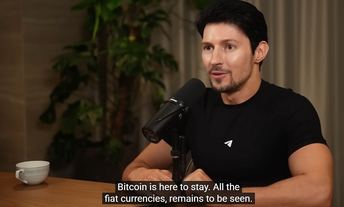 Pavel Durov parlant de Bitcoin avec Lex Fridman