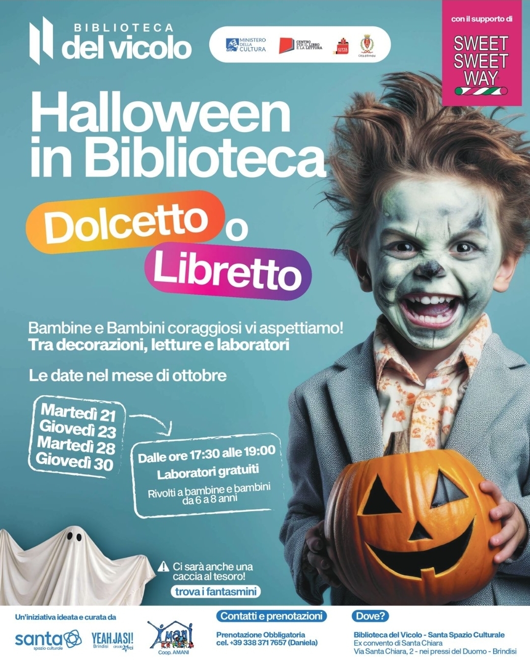 Affiche - Halloween à la Bibliothèque du Vicolo