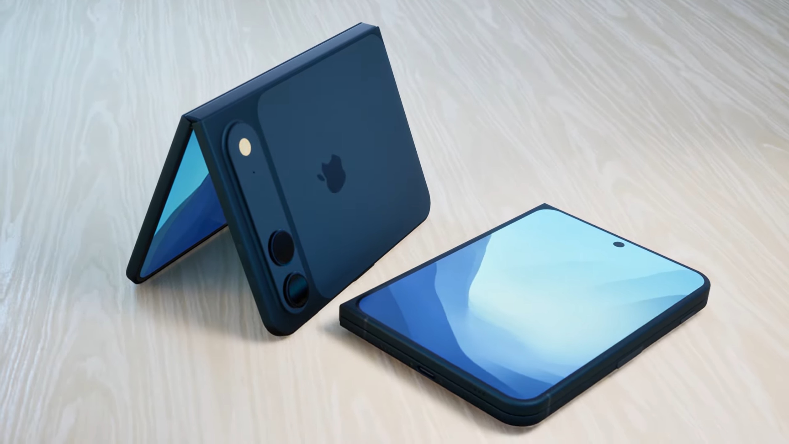 Rendu non officiel de l'iPhone pliable