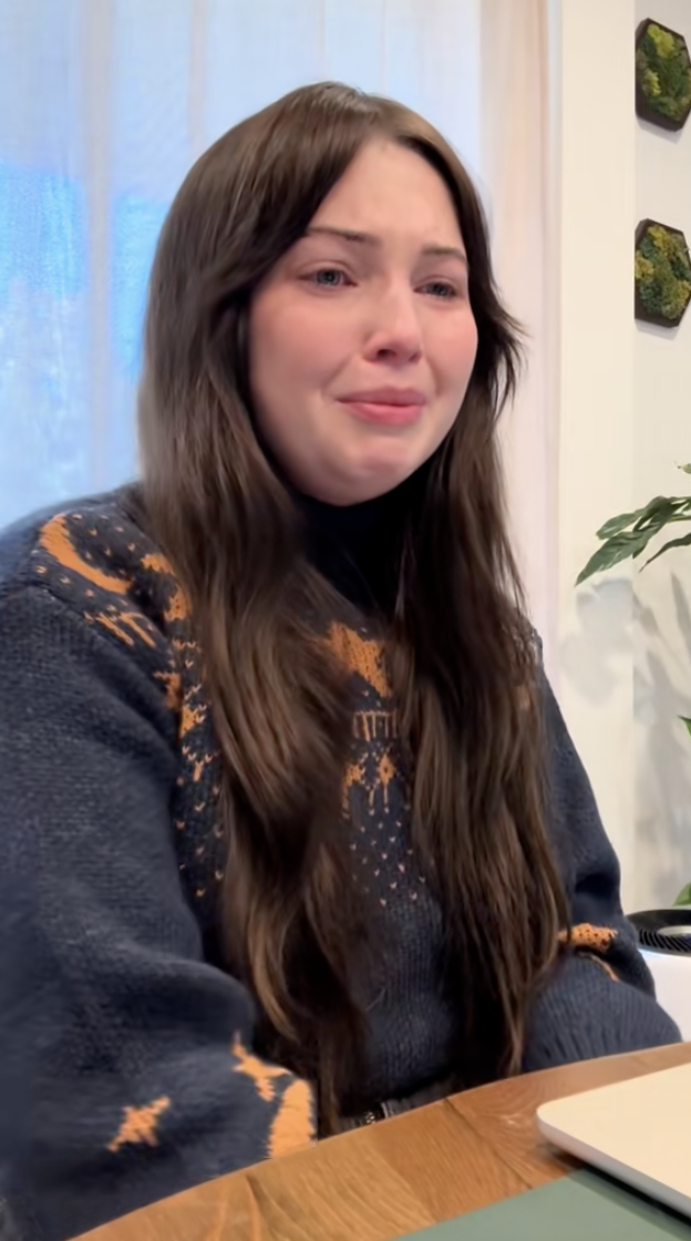 actrice en larmes sur tiktok