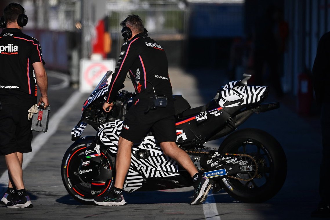 Le nouveau prototype Aprilia RS-GP26 en tests à Valence
