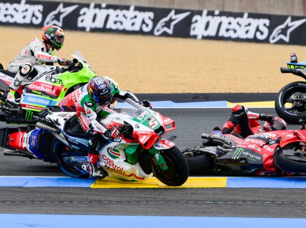Sturz: Johann Zarco, Joan Mir, Francesco Bagnaia