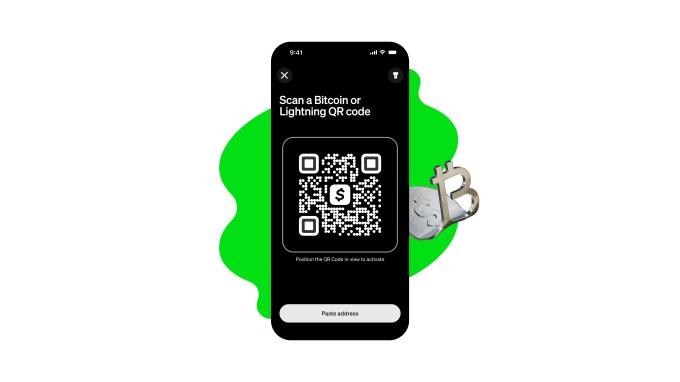 Paiement Bitcoin via Cash App