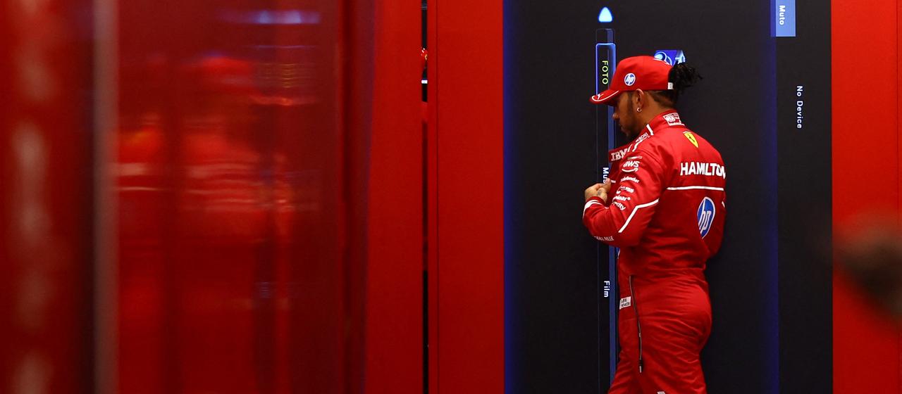 Lewis Hamilton en action