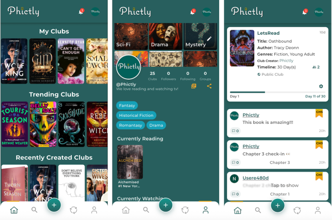 Capture d'écran de l'application Phictly