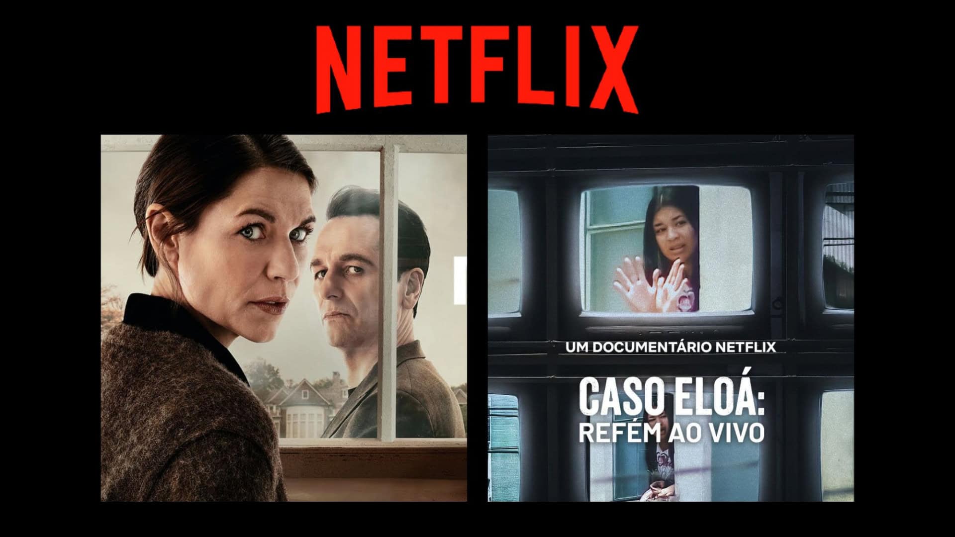 Montage des affiches de Le monstre en moi et Affaire Eloá, sorties Netflix du 10 au 16 novembre 2025