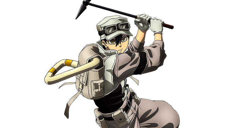 Follo avec une pioche dans Gachiakuta