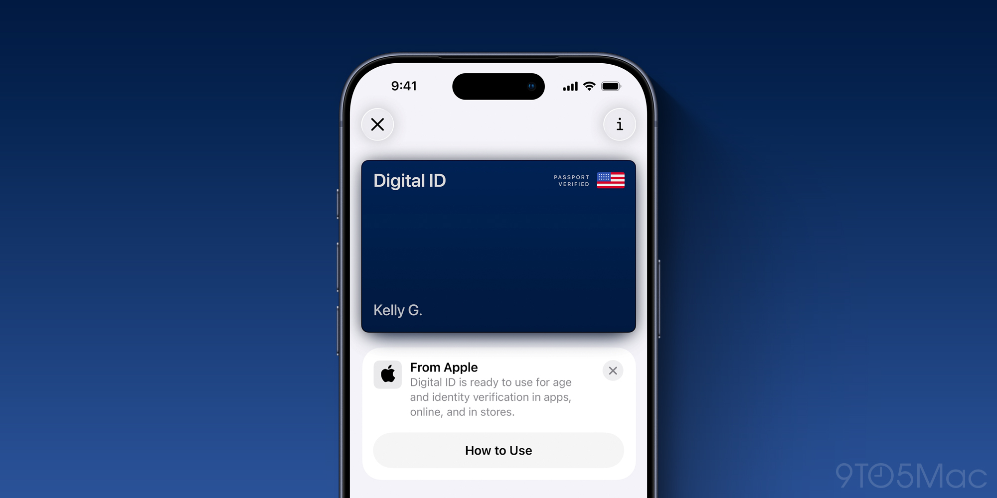 Exemple d'identité numérique dans Apple Wallet