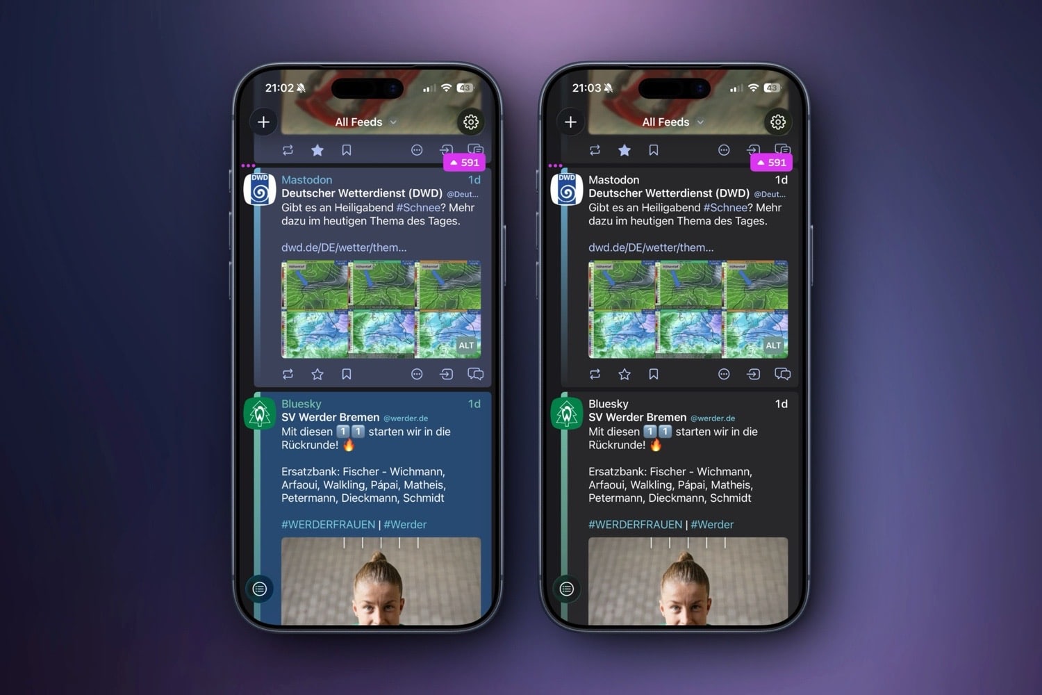 Comparaison des designs Tapestry sur un iPhone