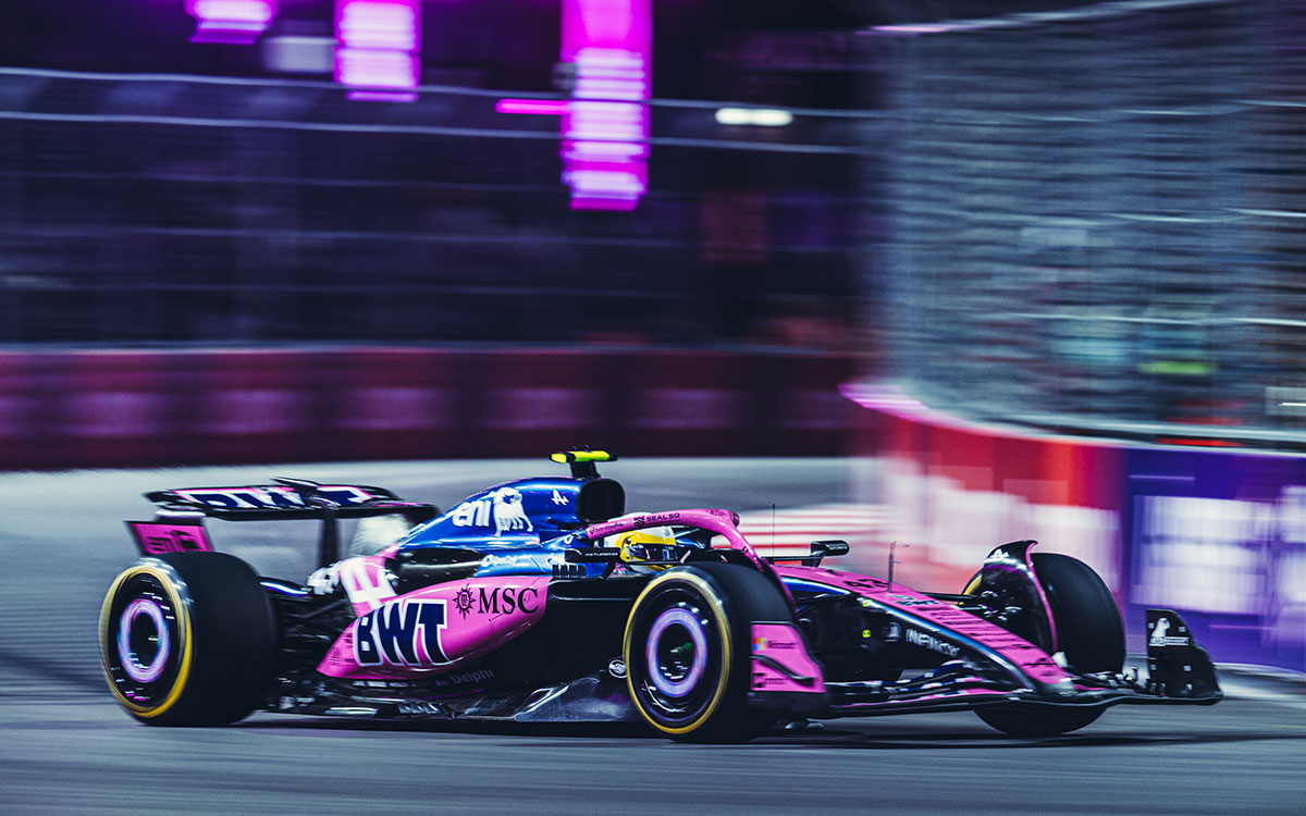Franco Colapinto avec l'Alpine A525 au GP de Las Vegas