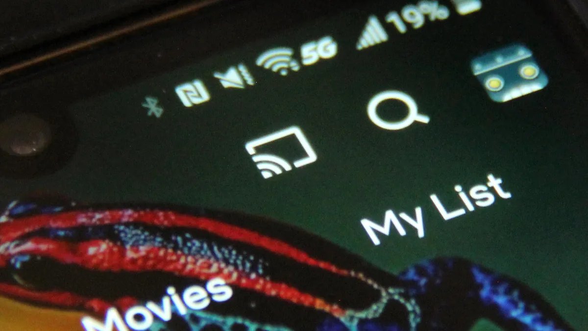 Télévision affichant l'application Netflix