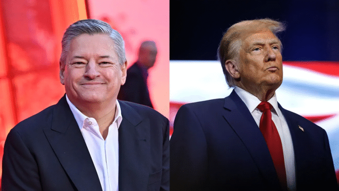 trump, sarandos trump, sarandos