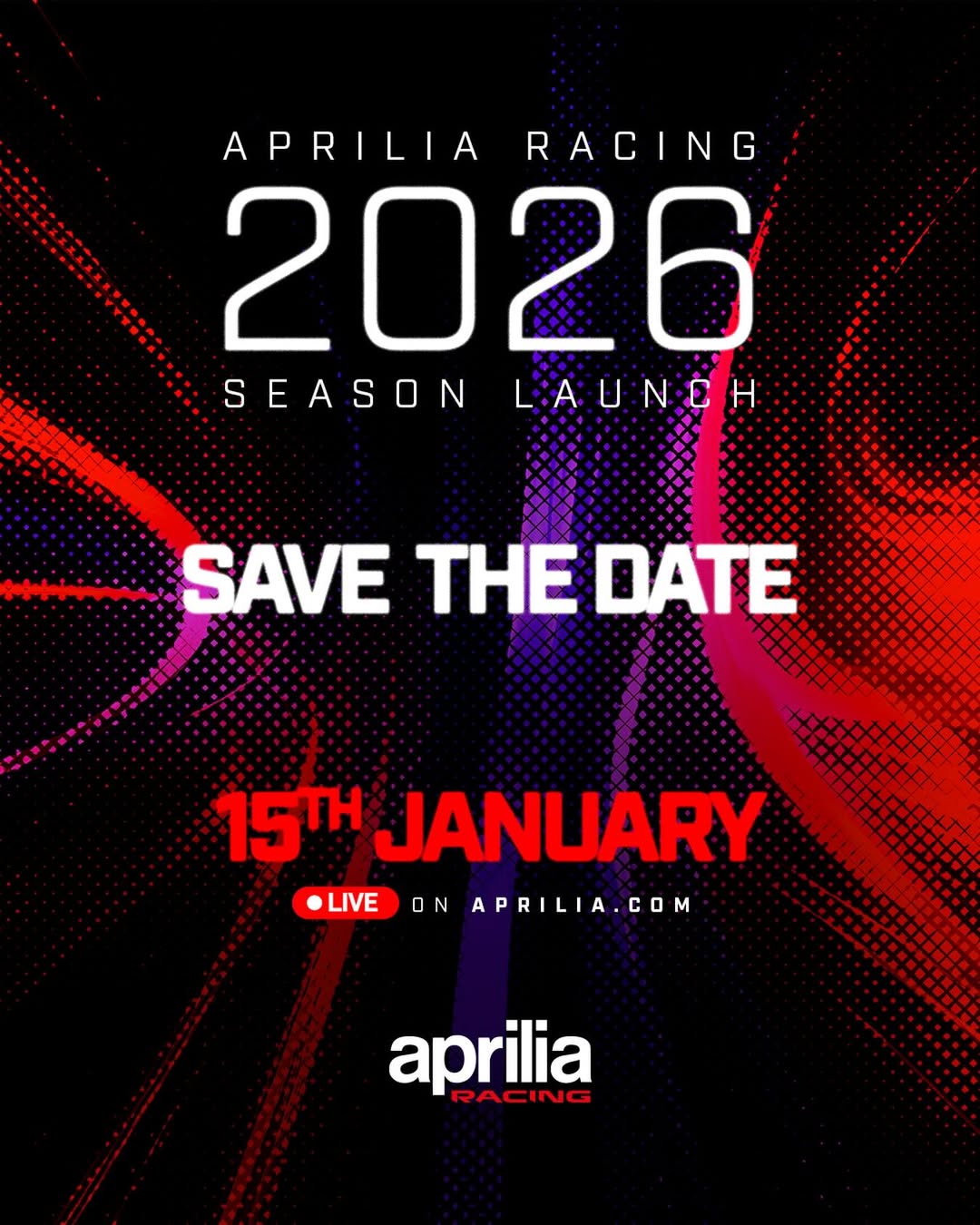 Présentation d'Aprilia Racing MotoGP fixée au 15 janvier 2026