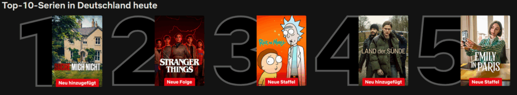 Top 10 séries Netflix
