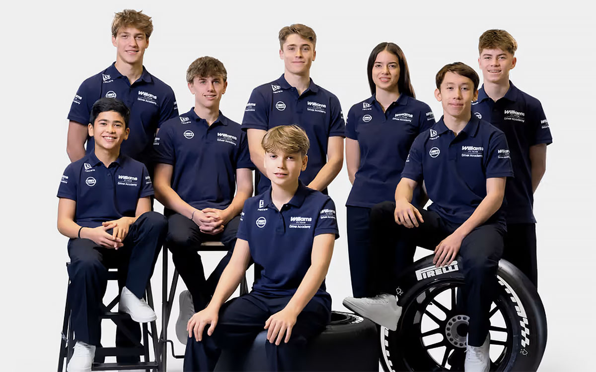 Les membres de l'académie de pilotes Williams en 2026
