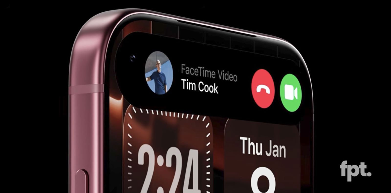 Emplacement de la Dynamic Island sur l'iPhone 18 Pro