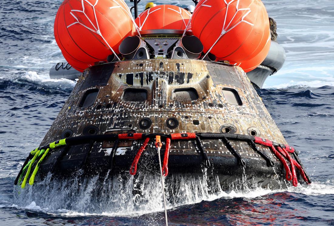 La capsule Orion après la mission Artemis 1