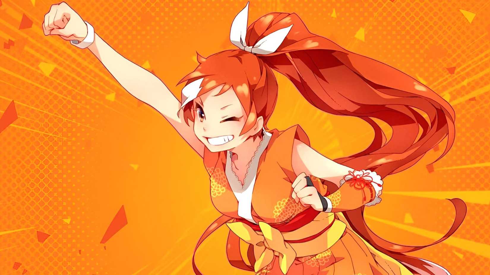 Crunchyroll Hime levant le poing dans l'excitation