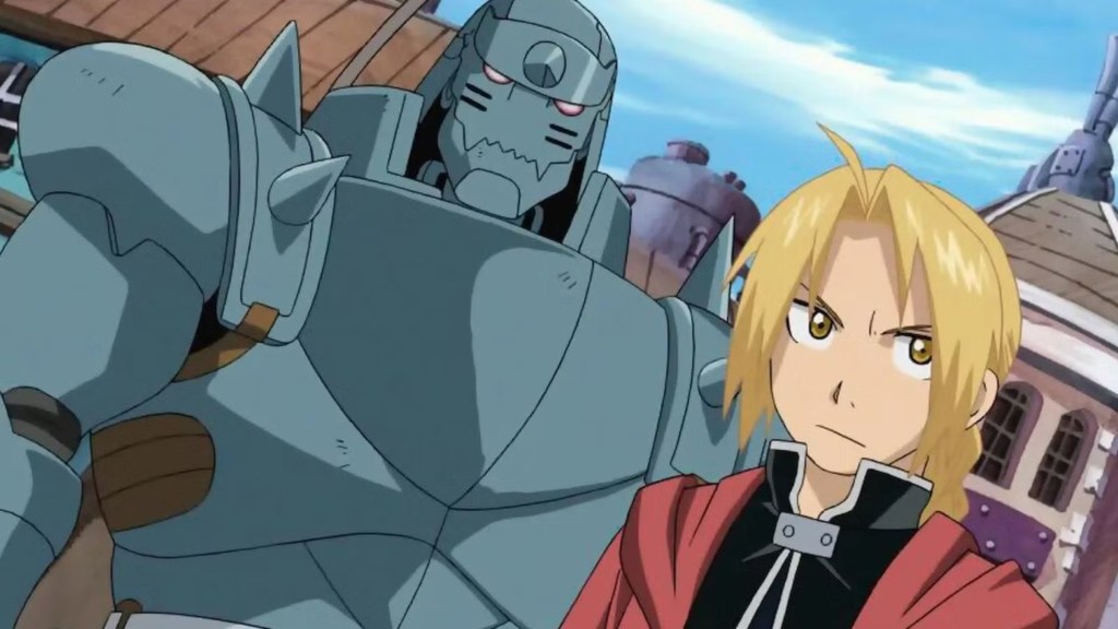 Alphonse et Edward dans Fullmetal Alchemist: Brotherhood
